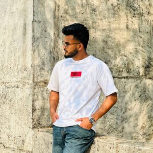 ruche ivory statement tee